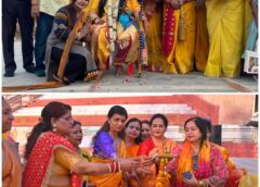 Varanasi UP..Grand Nav Samvatsar Celebration and Collectiv Hanuman Chalisa Recital Held at Shastri Ghat.