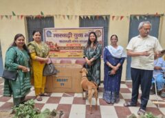 Varanasi UP…मारवाड़ी युवा मंच वाराणसी गंगा द्वारा “अपना घर आश्रम” में टीवी भेंट।