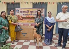 Varanasi UP…Marwari Yuva Manch Varanasi Ganga Donates Television to Apna Ghar Ashram.