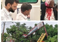 Barabanki UP: तेज आंधी में पेड़ गिरने से अधिवक्ता घायल, तहसील परिसर में कई वाहन क्षतिग्रस्त